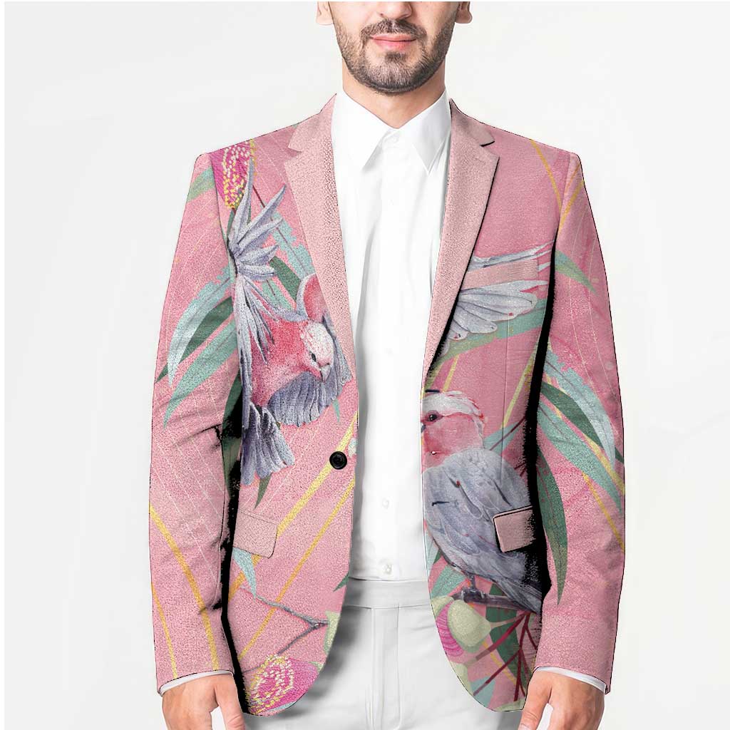 Australia Breast Cancer Awareness Blazer Pink Galah with Eucalyptus Flowers - Aussie Hoodie