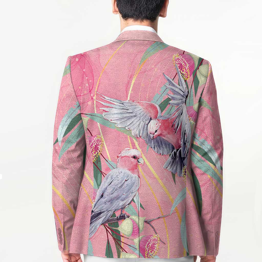 Australia Breast Cancer Awareness Blazer Pink Galah with Eucalyptus Flowers - Aussie Hoodie