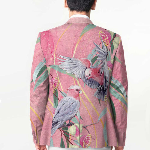 Australia Breast Cancer Awareness Blazer Pink Galah with Eucalyptus Flowers - Aussie Hoodie