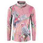 Australia Breast Cancer Awareness Button Sweatshirt Pink Galah with Eucalyptus Flowers - Aussie Hoodie