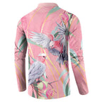 Australia Breast Cancer Awareness Button Sweatshirt Pink Galah with Eucalyptus Flowers - Aussie Hoodie