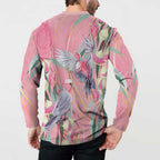 Australia Breast Cancer Awareness Button Sweatshirt Pink Galah with Eucalyptus Flowers - Aussie Hoodie