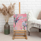 Australia Breast Cancer Awareness Canvas Wall Art Pink Galah with Eucalyptus Flowers - Aussie Hoodie