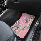 Australia Breast Cancer Awareness Car Mats Pink Galah with Eucalyptus Flowers - Aussie Hoodie