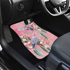 Australia Breast Cancer Awareness Car Mats Pink Galah with Eucalyptus Flowers - Aussie Hoodie
