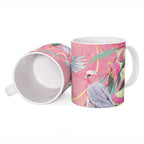 Australia Breast Cancer Awareness Ceramic Mug Pink Galah with Eucalyptus Flowers - Aussie Hoodie
