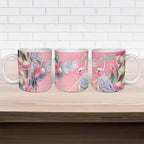 Australia Breast Cancer Awareness Ceramic Mug Pink Galah with Eucalyptus Flowers - Aussie Hoodie