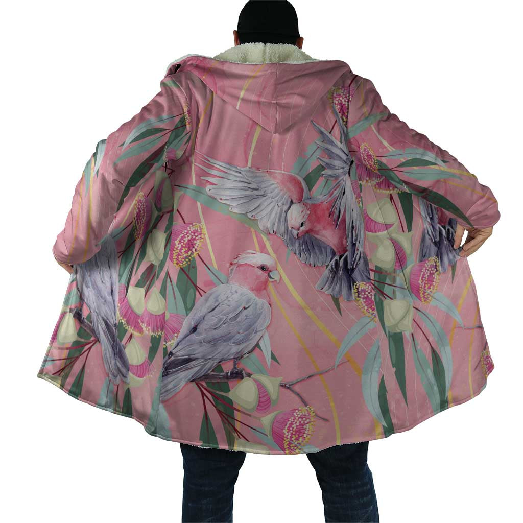 Australia Breast Cancer Awareness Cloak Pink Galah with Eucalyptus Flowers - Aussie Hoodie