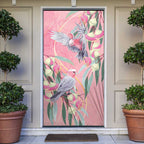 Australia Breast Cancer Awareness Door Cover Pink Galah with Eucalyptus Flowers - Aussie Hoodie