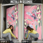 Australia Breast Cancer Awareness Door Cover Pink Galah with Eucalyptus Flowers - Aussie Hoodie