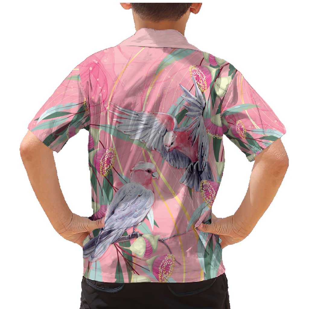 Australia Breast Cancer Awareness Family Matching Mermaid Dress and Hawaiian Shirt Pink Galah with Eucalyptus Flowers - Aussie Hoodie