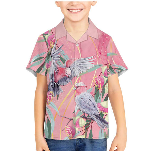 Australia Breast Cancer Awareness Family Matching Mermaid Dress and Hawaiian Shirt Pink Galah with Eucalyptus Flowers - Aussie Hoodie