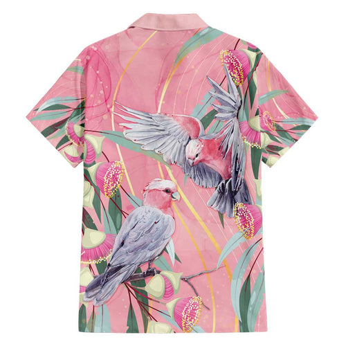 Australia Breast Cancer Awareness Family Matching Puletasi and Hawaiian Shirt Pink Galah with Eucalyptus Flowers - Aussie Hoodie