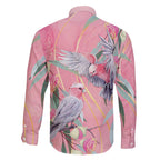Australia Breast Cancer Awareness Family Matching Short Sleeve Bodycon Dress and Hawaiian Shirt Pink Galah with Eucalyptus Flowers - Aussie Hoodie