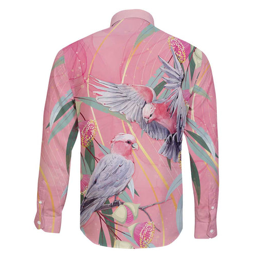 Australia Breast Cancer Awareness Family Matching Summer Maxi Dress and Hawaiian Shirt Pink Galah with Eucalyptus Flowers - Aussie Hoodie