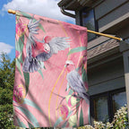 Australia Breast Cancer Awareness Garden Flag Pink Galah with Eucalyptus Flowers - Aussie Hoodie