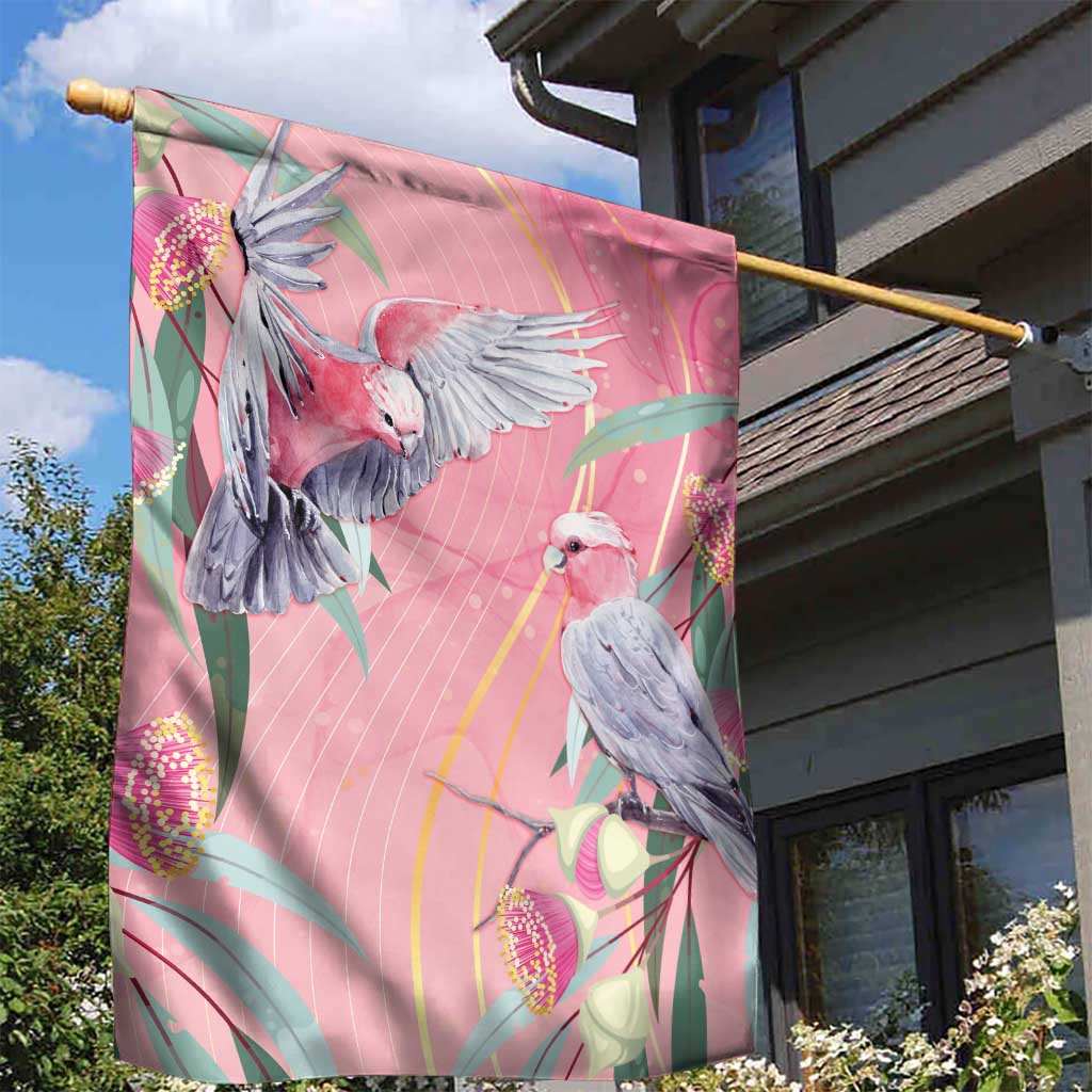 Australia Breast Cancer Awareness Garden Flag Pink Galah with Eucalyptus Flowers - Aussie Hoodie