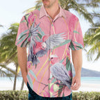 Australia Breast Cancer Awareness Hawaiian Shirt Pink Galah with Eucalyptus Flowers - Aussie Hoodie