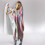 Australia Breast Cancer Awareness Hooded Blanket Pink Galah with Eucalyptus Flowers - Aussie Hoodie