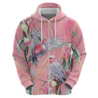 Australia Breast Cancer Awareness Hoodie Pink Galah with Eucalyptus Flowers - Aussie Hoodie