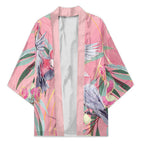 Australia Breast Cancer Awareness Kimono Pink Galah with Eucalyptus Flowers - Aussie Hoodie