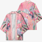 Australia Breast Cancer Awareness Kimono Pink Galah with Eucalyptus Flowers - Aussie Hoodie