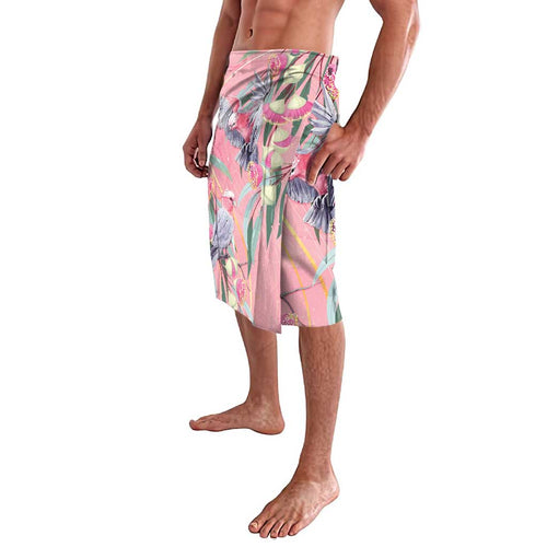 Australia Breast Cancer Awareness Lavalava Pink Galah with Eucalyptus Flowers - Aussie Hoodie