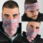 Australia Breast Cancer Awareness Neck Gaiter Pink Galah with Eucalyptus Flowers - Aussie Hoodie