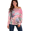 Australia Breast Cancer Awareness Off Shoulder Sweater Pink Galah with Eucalyptus Flowers - Aussie Hoodie