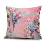 Australia Breast Cancer Awareness Pillow Cover Pink Galah with Eucalyptus Flowers - Aussie Hoodie