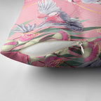 Australia Breast Cancer Awareness Pillow Cover Pink Galah with Eucalyptus Flowers - Aussie Hoodie
