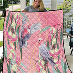 Australia Breast Cancer Awareness Quilt Pink Galah with Eucalyptus Flowers - Aussie Hoodie