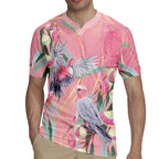 Australia Breast Cancer Awareness Rugby Jersey Pink Galah with Eucalyptus Flowers - Aussie Hoodie