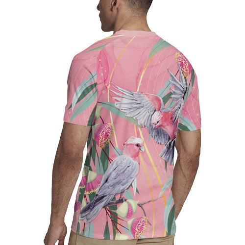 Australia Breast Cancer Awareness Rugby Jersey Pink Galah with Eucalyptus Flowers - Aussie Hoodie