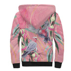 Australia Breast Cancer Awareness Sherpa Hoodie Pink Galah with Eucalyptus Flowers - Aussie Hoodie