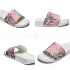 Australia Breast Cancer Awareness Slide Sandals Pink Galah with Eucalyptus Flowers - Aussie Hoodie