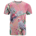 Australia Breast Cancer Awareness T Shirt Pink Galah with Eucalyptus Flowers - Aussie Hoodie