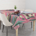 Australia Breast Cancer Awareness Tablecloth Pink Galah with Eucalyptus Flowers - Aussie Hoodie
