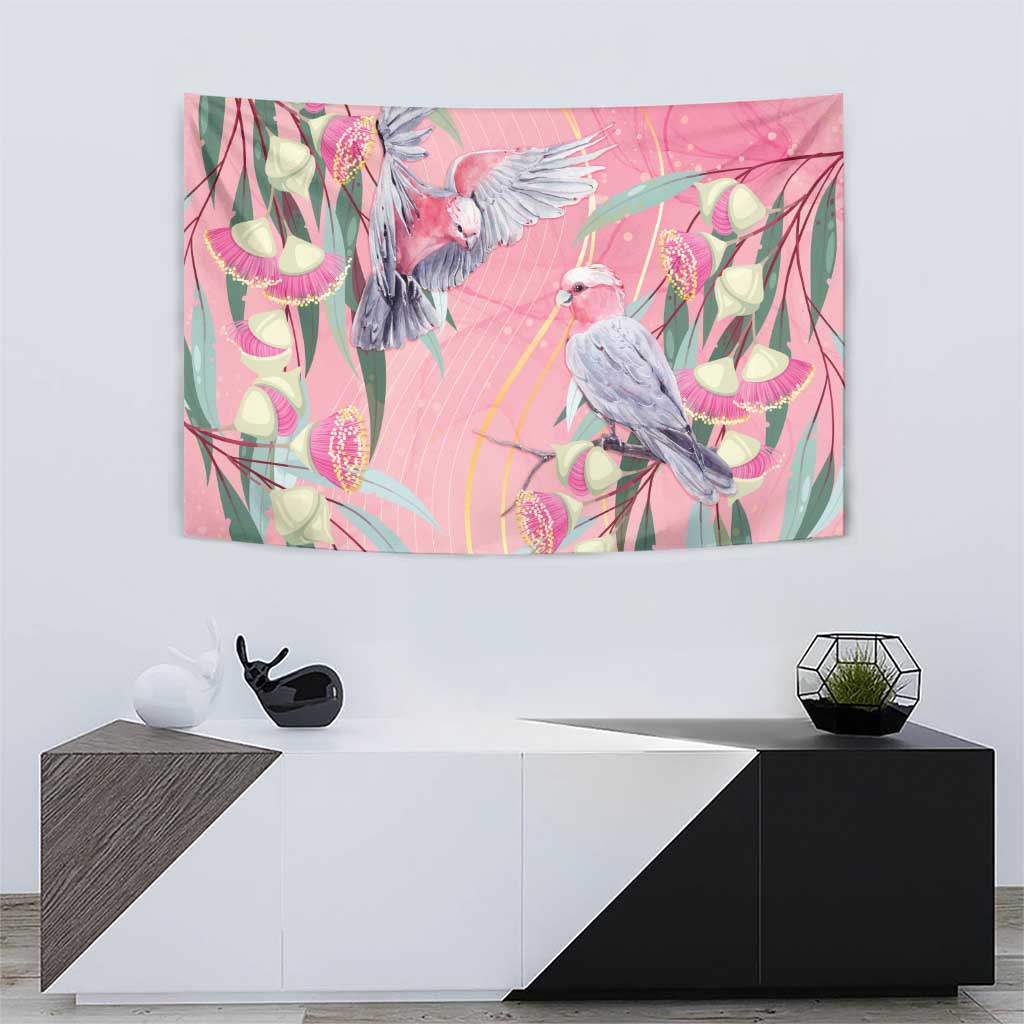 Australia Breast Cancer Awareness Tapestry Pink Galah with Eucalyptus Flowers - Aussie Hoodie