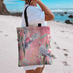Australia Breast Cancer Awareness Tote Bag Pink Galah with Eucalyptus Flowers - Aussie Hoodie