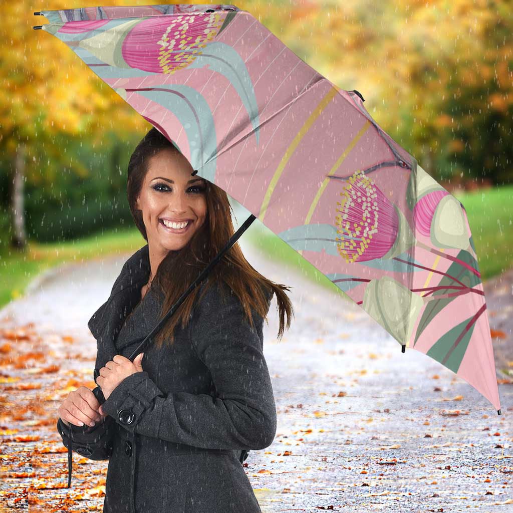 Australia Breast Cancer Awareness Umbrella Pink Galah with Eucalyptus Flowers - Aussie Hoodie