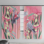 Australia Breast Cancer Awareness Window Curtain Pink Galah with Eucalyptus Flowers - Aussie Hoodie