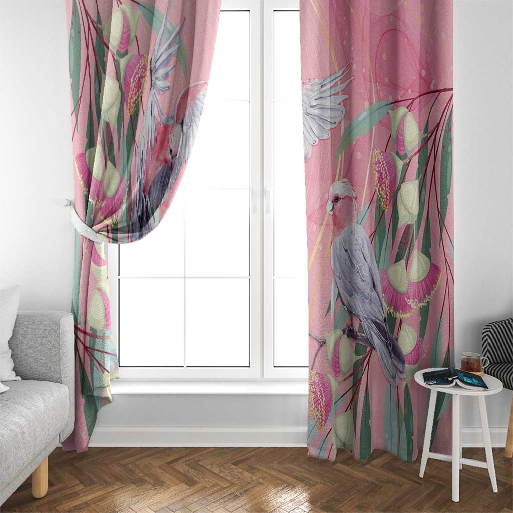 Australia Breast Cancer Awareness Window Curtain Pink Galah with Eucalyptus Flowers - Aussie Hoodie
