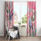 Australia Breast Cancer Awareness Window Curtain Pink Galah with Eucalyptus Flowers - Aussie Hoodie