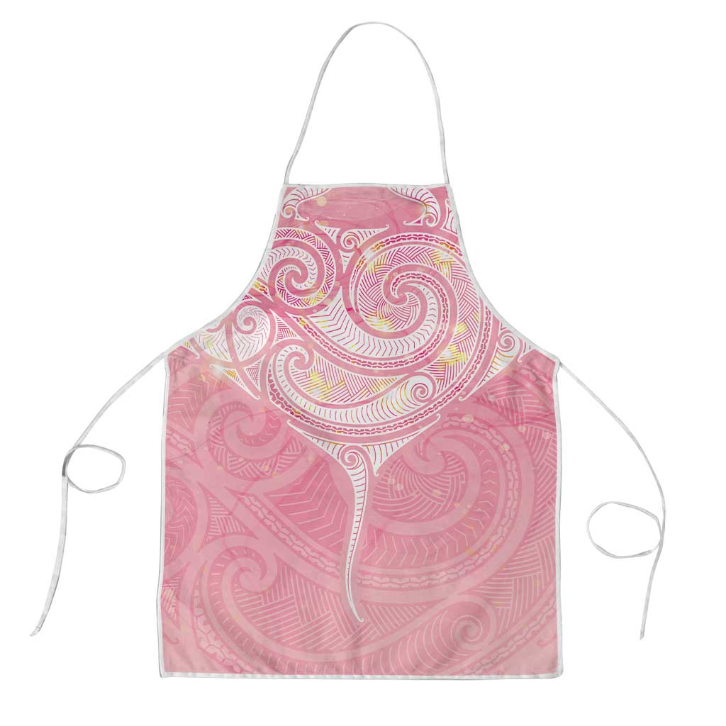 Breast Cancer Awareness Maori Aotearoa Apron Manta Ray - Pink Glaze - Aussie Hoodie