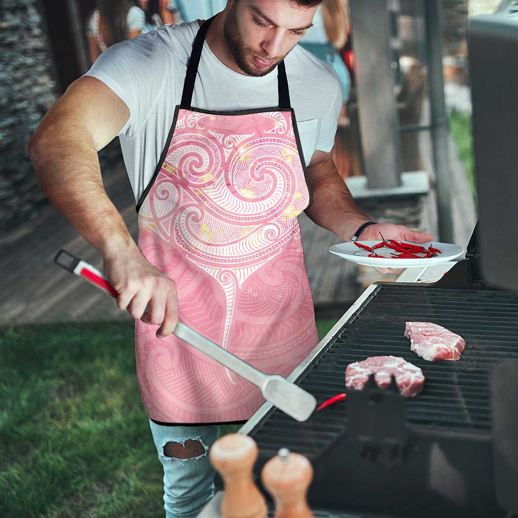 Breast Cancer Awareness Maori Aotearoa Apron Manta Ray - Pink Glaze - Aussie Hoodie