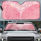 Breast Cancer Awareness Maori Aotearoa Auto Sun Shade Manta Ray - Pink Glaze - Aussie Hoodie