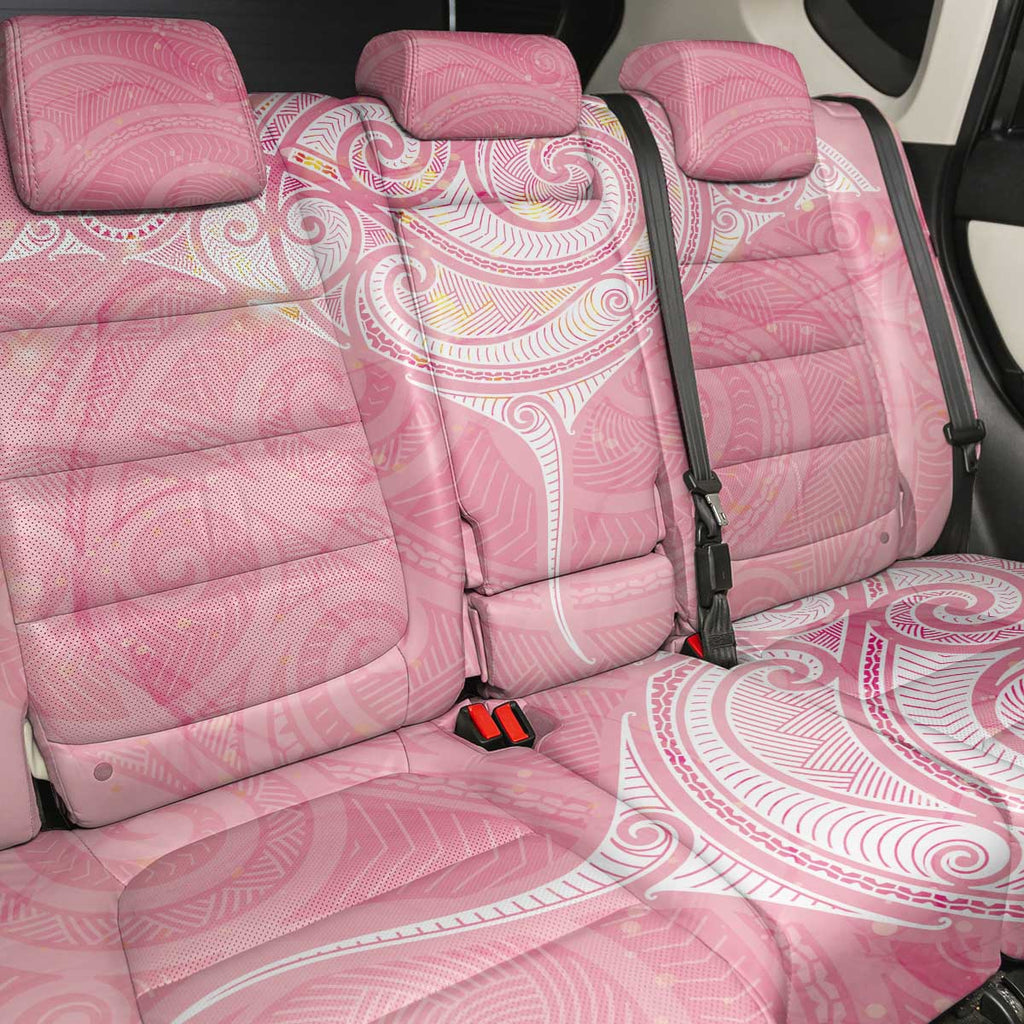 Breast Cancer Awareness Maori Aotearoa Back Car Seat Cover Manta Ray - Pink Glaze - Aussie Hoodie