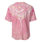 Breast Cancer Awareness Maori Aotearoa Baseball Jersey Manta Ray - Pink Glaze - Aussie Hoodie