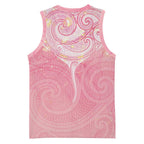 Breast Cancer Awareness Maori Aotearoa Basketball Jersey Manta Ray - Pink Glaze - Aussie Hoodie